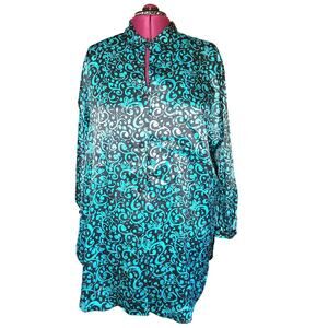 Vintage Gemini II Designs Inc. Floral Print Button Up Shirt Womens Size 5XL